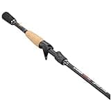 Lew's Laser SG1 Casting Fishing Rod, 7-Foot 1-Piece Graphite Rod Blank with Stainless Steel Guides and Aluminum Oxide Inserts, Medium-Heavy Power, Fast Action, and Split Grip Cork Handle with EVA Butt