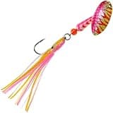 Panther Martin PMSSTUVHHS_18_HMYPT Salmon & Steelhead Hammered Hoochie Skirt Spinning Lure - UV Yellow/Pink - 18 (3/4 oz)