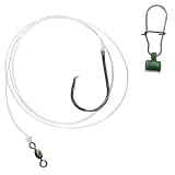 Striped Bass Slider Rig 6/0 Circle Hook, Uncle Mo's Saltwater Fishing Tackle, Quality Slider, 4ft 60lb Monofilament Leader for Surf, Beach & Boat Multi Species Use