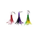 Sanhu 6 Inch Rigged Tuna Feathers Rigged Red White Black Purple Yellow Green 3 Pieces