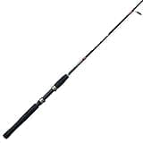 Zebco Rhino Tough Spinning Fishing Rod, 5-Foot 6-Inch 2-Piece Heavy-Duty Cross-Weave Fishing Pole, EVA Rod Handle, Heavy-Duty Guides, Stainless Steel D-Frame Tip Guide, Medium-Light Power, Black