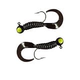 Moose Baits Crappie Jigs, Curly Tail Worms, Soft Plastic Grubs, Fishing Swimbait with 1/8 oz Jig Heads