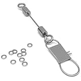 SF Lightweight Tippet Rings Fly Fishing Trout Line Tippet Leader 2mm 25LB 10/Pack Connector with a Wire Swivel
