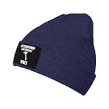 Ice Fishermen Love Drilling Holes Warm Soft Beanie Hat Stay Cozy Stylish in Cold Weather for Adult Navy Blue