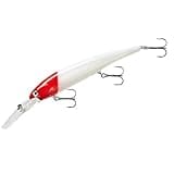 BANDIT LURES Walleye Deep Minnow Jerkbait Fishing Lure, Fishing Accessories, Dives ro 27-feet Deep, 4 3/4", 5/8 oz, Red Head, (BDTWBD2D81)