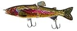 7" RF Glider Glide Bait Bass Musky Striper Fishing Big Lure Multi Jointed Shad Trout Kits Slow Sinking (Dark Stock Trout INJ)