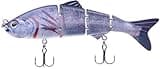 4.5" Summer Dancer Multi Jointed Swimbait Bass Fishing Lure Bait Hard Slow Fast Sinking Life Like Big Gizzard Shad Minnow Bluegill (4.5" KOKANEE Injured)