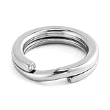 Alwonder 100-Pack Fishing Split Rings Stainless Steel Lure Rings, 9-400LB Hyper Wire Fishing Ring Heavy Duty Saltwater Terminal Tackles Lure Solid Snap Ring Connectors #3