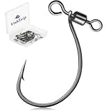 FishTrip Drop Shot Hooks Fishing Rig, 25pcs Dropshot Hook for Bass Fishing 1/0