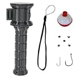 Hand Reel Lightweight Fishing Kit with Spooled Line, Hooks, Weights, Bobber, and Wrist Lanyard for Backpacking, Hiking, Camping, Survival, Emergency, and Minimalist Gear