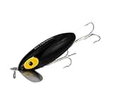 Arbogast Clicker Jitterbug Topwater Bass Fishing Lure - Excellent for Night Fishing, Freshwater Fishing Gear and Accessories, Black, 2", 1/4 oz