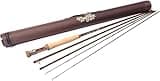 Moonshine Rod Company Fly Fishing Rod with Carrying Case and Extra Rod Tip Section Medium Action, The Drifter II, 3wt 7'6"