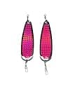 KOKOPROS Kokanee Salmon Finished Teardrop Fishing Flashers 5-1/2" - Chrome Plated Hot Pink - Reflective Design for Salmon & Trout Fishing - 2 Pack