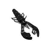Game Reaper Baits Agitator 3.3" Soft Plastic Creature Lifelike Crayfish Bass Fishing Lure for Freshwater Jig Trailer Spinnerbait Drop Shot Shaky Head Black