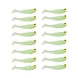 16pcs Glow in The Dark Fishing Lures Soft Fishing Lures Glow-in-The-Dark Bait Walleye Fishing Lures Fishing Lures Fishing Soft Plastic Lures Soft Plastic Lures Kit.