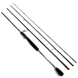 MerryYard Seasprite IV Spinning Travel Fishing Rods,Portable Collapsible,High Performance Carbon Blank 24T+30T, Stainless Steel Line Guides w/Zirconium Oxide Rings Tip Top(Spin-8'0"-L-F-4pcs)