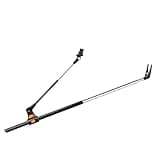 UMySpcl Heavy Duty Fishing Rod Holder Accessory - Folding Telescopic Pole with 360° Anti-Slip Rollers, Compatible with Ground Spike Base & Fishing Platform Base (Sold Separately), Extends 5.7ft