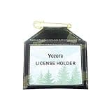Weatherproof Hunting License Holder,Fishing License Holder, for Archery Tags and Permits, Clear Window, Premium Quality Hand Stitched Synthetic Leather,Badge Holder,with Pin Included