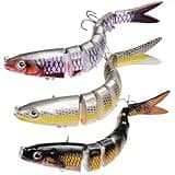 Fishing Lures, Full-Size Multi Jointed Swimbait, Slow Sinking Segmented Bass Fishing Lure, Fishing Lure Freshwater or Saltwater, Perch Pike Walleye Striped Bass Lures, Fishing Bait Kit