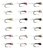 36 Effictive Tungsten Bead Perdigon Nymphs Fly Fishing Flies Assortment | Trout and Grayling Fishing Lure | Waterproof Fly Box
