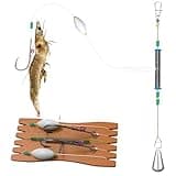 Xuvrir Live Shrimp Hook Fishing Rigs Ready Kit,Fishing Lures Saltwater Freshwater,Fishing Gear Fishing Lure,with Hooks and Sinker Weights (1Set Fishing Rig + 2/0 Hooks * 2 PCS)