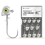 OJY&DOIIIY Swimbait Jig Heads with Chartreuse Fish Eye, 1/8oz Jigheads for Freshwater&Saltwater Fishing 15-Pack