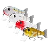 BASSROCK Topwater Fishing Lures for Bass Pike Salmon Floating Swimbait Jointed Crankbait Freshwater Saltwater 4.9in/1.76oz RK1001