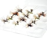 Outdoor Planet 12 AC Caddis Caddisflies/Mayfly/Attractor Nymph/Dragonflies and Damselflies/Stonefly/Hopper/Salmonfly/Dry Flies for Trout Fly Fishing Flies Lure Assortment