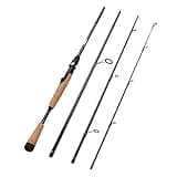 Fiblink 4 Pieces Travel Spinning Rod Medium Graphite Spinning Fishing Rod Portable Fishing Rod (7' Medium)