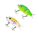 KTGCOZS Pack of 2 Mini Multi Segment SwimBaits Fishing Lure Jointed Glide Bait Islide Glidebait Swimbait Wobbler for Bass Pike