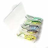 LENPABY 5pcs Frog Lure Ray Frog Topwater Fishing Crankbait Lures/Artificial Soft Bait 5.5CM 8G Soft Tube Bait,Especially for Bass Snakehead,Freshwater Soft Bai Musky Tackle Box Spitted weedless bas