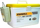 Frabill Bait Box with Aerator | Live Bait Storage Cooler with Portable Aerator | 8-Quart Capacity