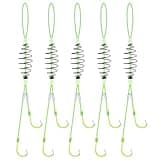 Dyxssm Spring Bait Cage Trap Fishing Hooks, Drum Spring Feeder Carp Fishing Baits Hook (5pcs, 10#)