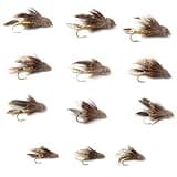 The Fly Fishing Place Trout Fly Assortment - Muddler Minnow Streamer Flies Collection - 1 Dozen Flies - Sizes 4, 6, 8, 10