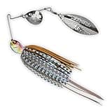 U.S.A BASS TACKLE Apache Attack Spinnerbait Largemouth Smallmouth Spotted Bass Premium Fishing Bait Handtied Skirt Custom Blades Heavy Duty Hook (Tennessee Shad, 1/2oz - Willow/Colorado)