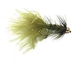 Feeder Creek Bead Head Woolly Bugger Fly Fishing Flies | 12pc Flies for Fly Fishing | 4 Size Assortment Trout Flies 6, 8, 10, 12 (3 of Each Size) Fly Fishing Gear (Olive)
