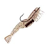 Charlie's Worms Artificial Fishing Bait Charlie's Shrimp Trio Freshwater Saltwater Bass Fishing Lures Scented Soft Bait 3pk (Clear Red Glitter)
