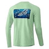 HUK Men's KC Pursuit Long Sleeve Sun Protecting Fishing Shirt, Tarpon-Key Lime, Small