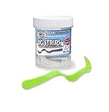 Fat Cow Fishing Jig Strips EEL Tail 3 1/2" x 3/8" - 40X Stronger Than Soft Baits - 10 Baits (Chartreuse)
