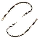 Fly-Hooks-for-Fly-Tying-Dry-Wet-Nymph-Flies Curved Czech Scud Fly-Fishing-Hooks 8# ~22# Assortment Pack of 100 Hooks (2-Curved Nymph Hook, #14-100 Pack)