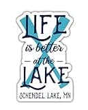 Schendel Lake Minnesota Souvenir 4 Inch Vinyl Decal Sticker Paddle Design