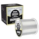 RIKIMARU Fluoro Fishing Line, 100% Fluorocarbon Coated Fishing Line (Clear, 6LB/0.23mm/300Yds)