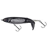 Calissa Offshore Tackle The Original Plopping Minnow 90mm 110mm 130mm - Fishing Lure for Bass Floating Whopper Rotating Topwater Crankbait Popper Lure Swimbait Plopper (Z-Night Crawler, 90mm)