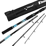 Fiblink 4-Piece 7-Feet Carbon Fiber Fishing Rod Spinning Travel Portable Rod Lightweight Sensitive Tournament Quality Fishing Pole for Fresh & Saltwater(Spinning-Blue-MH)