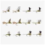 RIO Products BWO Dry Fly Assortment, Freshwater Fly Fishing Flies for Trout, Multiple Sizes and Colors, 12 Piece Kit