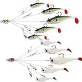 Alabama Boat Trolling Rigs for Bass Crappie Striper, 5 Aarms A-Rig Fishing Lures, Umbrella Rig Kit with Weedless Jig for Fresh and Salt Water