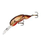 Rebel Lures Original Realistic Crawfish Crankbait Fishing Lure, Ditch/Brown, Deep Wee (8-10 ft Depth) (DWEECRAW)