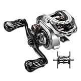 DOVIELLO HICC50 Compact Baitcaster Fishing Reels-4.7oz Ultra Smooth Fishing Reel with Magnetic Brake,7.1:1 Speed Ratio and 10+1 Bearing Reels Equipped for Saltwater Outdoor - Right Hand Dual spools
