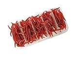 Fishing Soft Lure Earthworm Bait Lifelike Fake Earthworm Grub Worm Soft Fishing Lure Baits,Various 1.6inch, Red (150pcs/box)