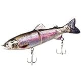 ods lure Fishing Lure 5” Glide Bait Jointed Swimbait Artificial Fishing Bait with Hooks for Bass Trout Pike Walleye